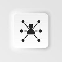 Business, network, product neumorphic style vector icon. Simple element illustration from UI concept. Business, network, product neumorphic style vector icon. Finance concept vector illustration. .