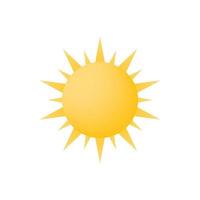 Sun 3d icon. Weather sunshine design. Vector illustration