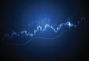 Business candle stick graph chart of stock market investment trading on white background design. Bullish point, Trend of graph. Vector illustration