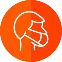 Head Side Mask Vector Icon Design
