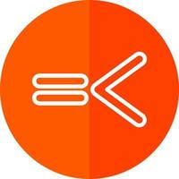 Less Than Equal Vector Icon Design