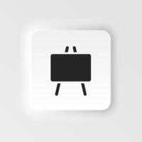 Blackboard icon - Vector. Simple element illustration from UI concept. Blackboard icon neumorphic style vector icon .