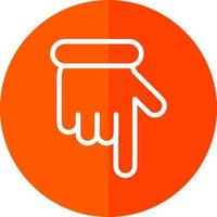 Hand Point Down Vector Icon Design