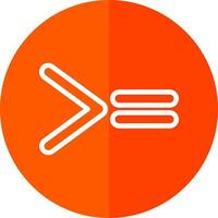 Greater Than Equal Vector Icon Design