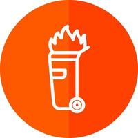 Dumpster Fire Vector Icon Design