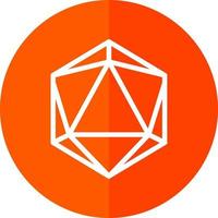 diseño de icono de vector de dados d20