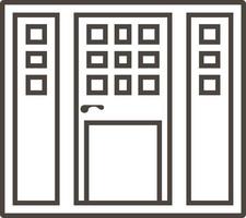 Door, icon in trendy outline style isolated on white background. Door symbol for your web site design, logo, app, UI. Vector illustration, EPS10. - Vector on white background