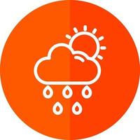 Cloud Sun Rain Vector Icon Design