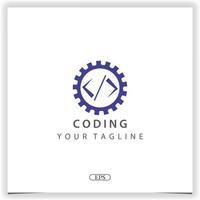 gear coding or programmer logo premium elegant template vector eps 10