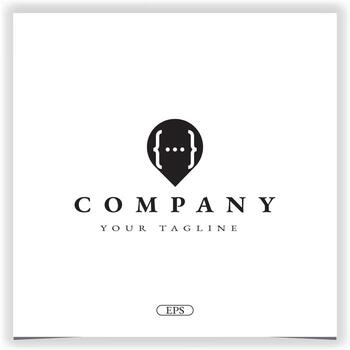 pin coding or programmer logo premium elegant template vector eps 10