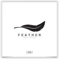 Abstract feather logo design vector image logo premium elegant template vector eps 10