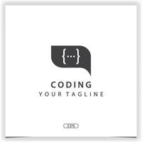 chat coding or programmer logo premium elegant template vector eps 10