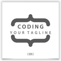 simple coding or programmer logo premium elegant template vector eps 10