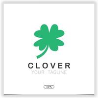 lucky clover logo premium elegant template vector eps 10