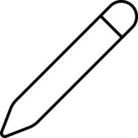 Line vector icon pencil. Outline vector icon on white background