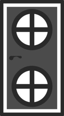 Door, icon in trendy flat style isolated on white background. Door symbol for your web site design, logo, app, UI. Vector illustration, EPS10. - Vector on white background