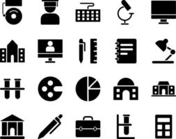 School and Education Icons set. calculator. Vector Illustration Set Of Simple Training Icons. Elements Presentation, Demonstration, University on white background