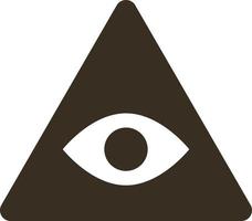 Eye, pyramid vector icon. Simple element illustration from UI concept. Eye, pyramid vector icon. Finance concept vector illustration. on white background