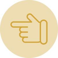 Hand Point Left Vector Icon Design