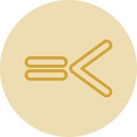 Less Than Equal Vector Icon Design