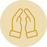 Praying Hands Vector Icon Design