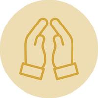 Praying Hands Vector Icon Design