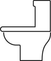 Line vector icon bathroom, commode. Outline vector icon on white background