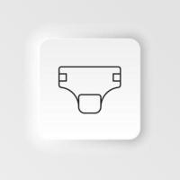 Boxer, hosiery icon. Simple element illustration natural concept. Boxer, hosiery icon. Neumorphic style vector icon on white background