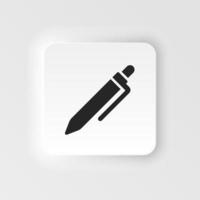 Pencil icon - Vector. Simple element illustration from UI concept. Pencil icon neumorphic style vector icon .