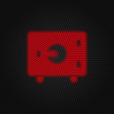 Deposit, money, safe vector Light red color retro style vector icon on white background
