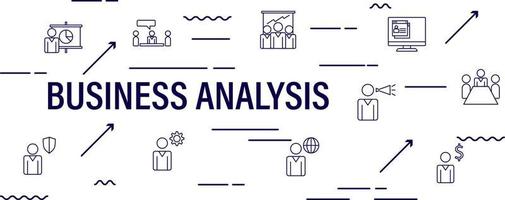 plano línea ilustración de negocio proceso, mercado investigación, análisis, planificación, negocio gestión, estrategia, Finanzas y inversión, negocio éxito. concepto para web pancartas y impreso materiales vector