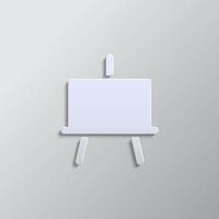 Wooden easels, one stands with blank canvas on white background 2061211  Vector Art at Vecteezy