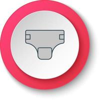 Round button for web icon, Boxer hosiery. Button banner round, badge interface for application illustration on white background vector