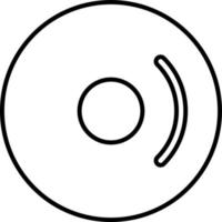 Line vector icon cd, disk, dvd. Outline vector icon on white background