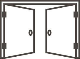 puerta, abierto, icono en de moda contorno estilo aislado en blanco antecedentes. puerta símbolo para tu web sitio diseño, logo, aplicación, ui vector ilustración, eps10. - vector en blanco antecedentes