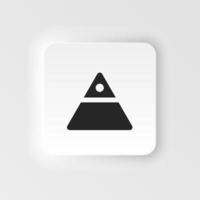 Finance pyramid neumorphic style vector icon. Simple element illustration from UI concept. Finance pyramid neumorphic style vector icon. Finance concept vector illustration. .