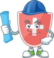 Medical shield Cartoon character vector