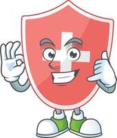 Medical shield Cartoon character vector