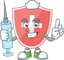 Medical shield Cartoon character vector