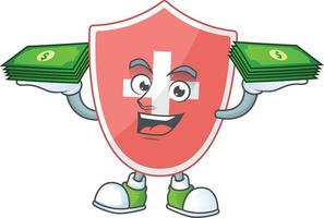 Medical shield Cartoon character vector