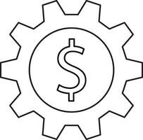Line vector icon business, finance. Outline vector icon on white background