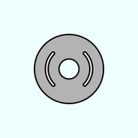 cd, disk, dvd color vector icon, vector illustration on dark background