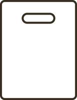 Line vector icon bag, shopping. Outline vector icon on white background