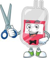 Bag of blood Cartoon character vector