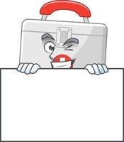 First aid kit Cartoon character vector