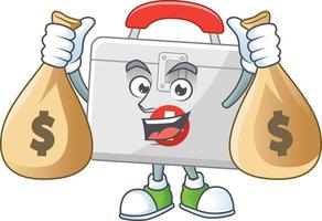 First aid kit Cartoon character vector