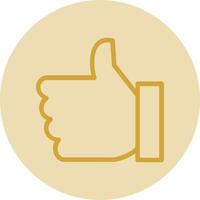 Thumbs Up Vector Icon Design