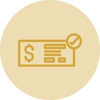 diseño de icono de vector alt de cheque de dinero