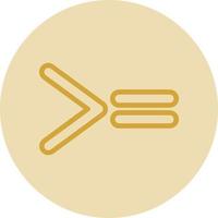 Greater Than Equal Vector Icon Design