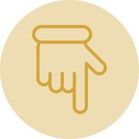 Hand Point Down Vector Icon Design